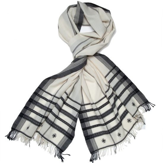 Nova Scarf - Ivory/Black